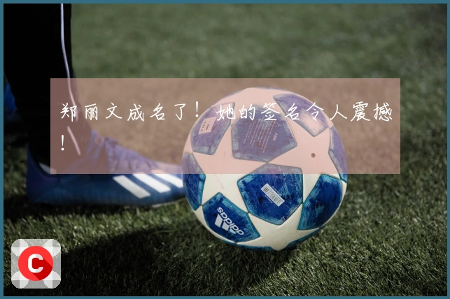 郑丽文成名了！她的签名令人震撼！